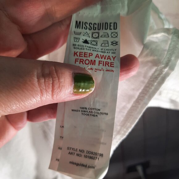 MISSGUIDED White Short Sleeve Casual Peplum Mini Dress - Picture 6 of 10